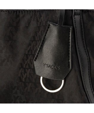Y'SACCS モノグラム×リサイクルレザー 2WAYミニマムトート ブラック