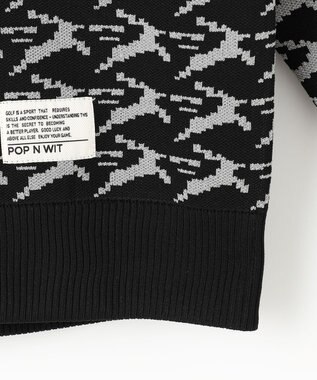 PW CIRCULUS 【イージーケア/軽量】【WOMEN】 MOFUモチーフ ニットフーディ ブラック系