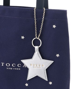 TOCCA 【chayさん着用】【WEB＆一部店舗限定・A4サイズ対応】LUCKY TWINKLE CANVASTOTE キャンバストートバッグ ネイビー系