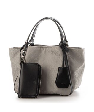 Y'SACCS モノグラム×リサイクルレザー 2WAYミニマムトート グレージュ