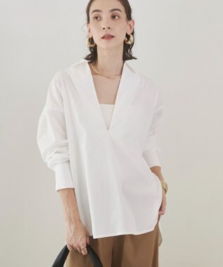 WEGO 【ANGIE VINTAGE】スキッパーシャツ ホワイト
