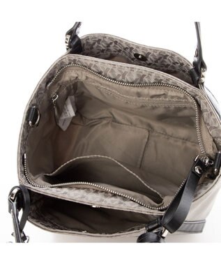 Y'SACCS モノグラム×リサイクルレザー 2WAYミニマムトート グレージュ