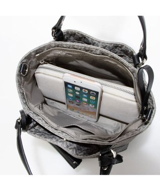 Y'SACCS モノグラム×リサイクルレザー 2WAYミニマムトート グレージュ