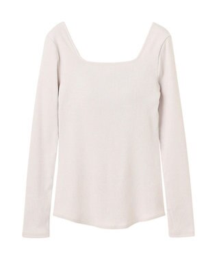 ICB 【洗える】【OUR WACOAL コラボ】カップイン スクエアネックロングTシャツ トープ系