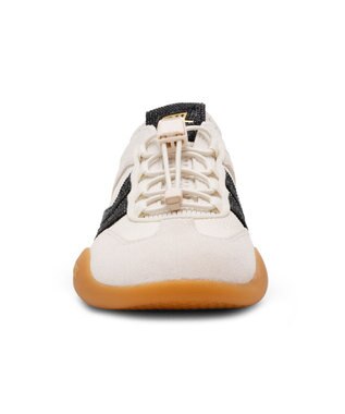 STEVE MADDEN BISCOTTI-R ラインストーンコートニットスニーカー クリームブラック