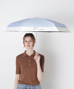 MOONBAT 【WEB限定/遮光率100%】晴雨兼用折りたたみ日傘 ポール&ジョー(PAUL & JOE ACCESSOIRES)クリザンテーム/バイカラー 雨の日OK 遮熱 簡単開閉 UV 晴雨兼用
