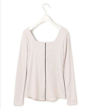 ICB 【洗える】【OUR WACOAL コラボ】カップイン スクエアネックロングTシャツ トープ系