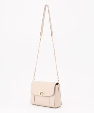 ANY SIS 【2WAY】サイドラインメタルショルダー バッグ ライトグレー