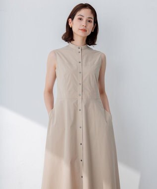 組曲 S 【速乾・撥水】ハイカウントタフタ ワンピース ベージュ系