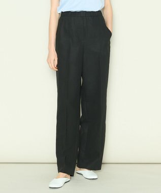 JOSEPH 【洗える】ボイルコットン　ワイドトラウザーズ Black