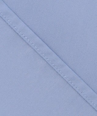 Feroux 【洗える】バイカラー ブラウス スカイブルー系