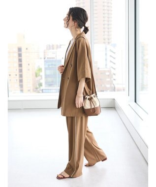 CRAFT STANDARD BOUTIQUE サイド配色パイピングパンツ Mocha