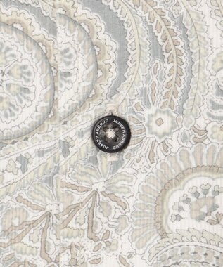 JOSEPH ABBOUD 【LIBERTY・綿100％】リバティペイズリープリントコーデュロイ シャツ ライトグレー系6