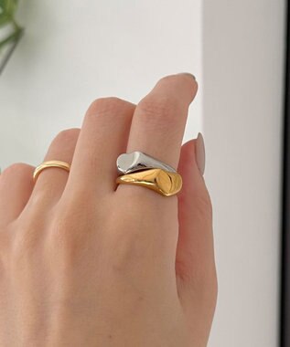 Phoebe 【金属アレルギー対応】メタルラヴィリング　シルバー/ステンレス/ハート シルバー