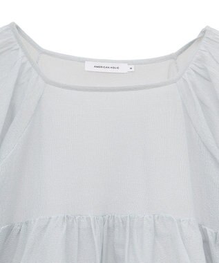 AMERICAN HOLIC シアーパフスリーブニットプルオーバー Light Blue