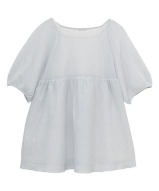 AMERICAN HOLIC シアーパフスリーブニットプルオーバー Light Blue