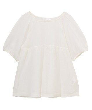 AMERICAN HOLIC シアーパフスリーブニットプルオーバー Off White