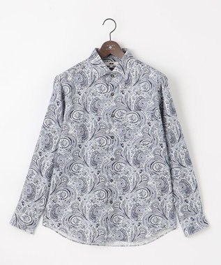 JOSEPH ABBOUD 【LIBERTY・綿100％】リバティペイズリープリントコーデュロイ シャツ ネイビー系6