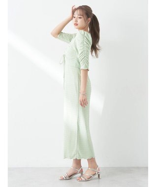 earth music&ecology やわらかカットソーレイヤード見えワンピース Mint Green