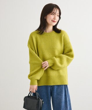 Green Parks ｆｕｗａっと袖パフニットプルオーバー Green