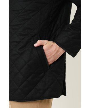 DAKS ウールフラノステンカラージャケット ブラック