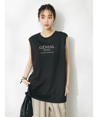 CRAFT STANDARD BOUTIQUE ＧＥＮＩＡＬ　プリントタンクトップ Black