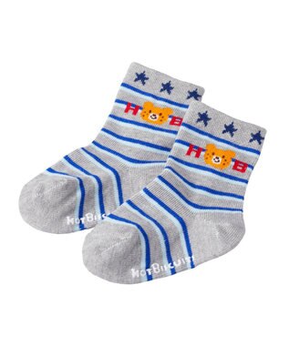 MIKI HOUSE HOT BISCUITS 【9-19cm / 靴下2足セット】 クルー丈 ソックスパック2足セット 白