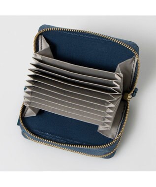 UNBILLION ペルケ perche / イタリアンレザー・ジャバラカードキーケース ブルー