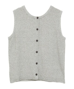 Green Parks 前後２ｗａｙ　ミックスカラーノースリーブニット Khaki