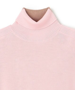 BEIGE， 【洗える】LA MONNAIE / タートルネックニット Pink×Taupe
