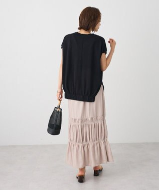 CRAFT STANDARD BOUTIQUE シャーリングティアードIラインスカート Beige