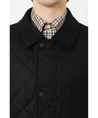 DAKS ウールフラノステンカラージャケット ブラック