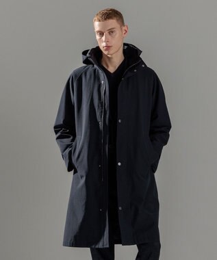 JOSEPH HOMME ウールミックスグログラン　コート ネイビー系