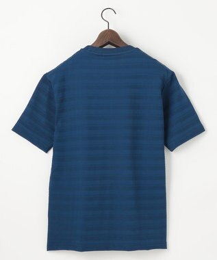 JOSEPH ABBOUD 【オーガニックコットン使用・日本素材】リンクスボーダー Tシャツ ダルブルー系