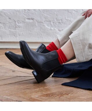 ing <ing>【WEB限定】【サスティナブルシリーズ】サイドゴアショートブーツ ブラック