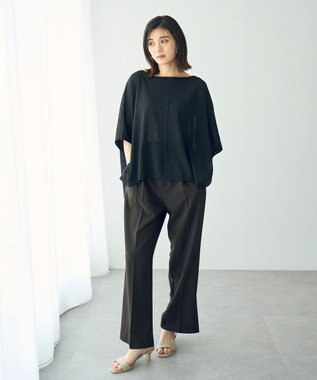 YECCA VECCA ペーパーヤーンルーズニット Black