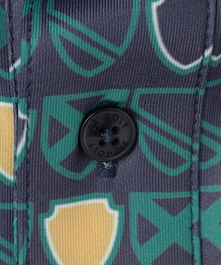 23区GOLF 【MEN】【吸水速乾/UVカット】エンブレム柄ポロシャツ ネイビー系5