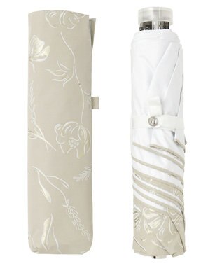 MOONBAT Fuwacool(フワクール) フワクールホワイト 晴雨兼用日傘 折りたたみ傘 シャイニープランツ 軽量 一級遮光／遮熱／UV キャメル