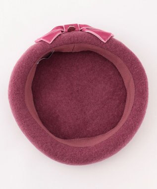 ANY KIDS リボン付き ベレー帽 ピンク