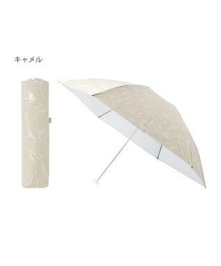 MOONBAT Fuwacool(フワクール) フワクールホワイト 晴雨兼用日傘 折りたたみ傘 シャイニープランツ 軽量 一級遮光／遮熱／UV キャメル