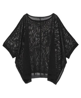 YECCA VECCA ペーパーヤーンルーズニット Black
