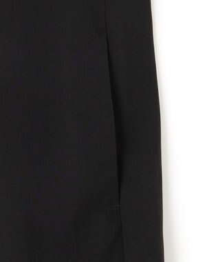 ICB 【洗える】T/Rドライリネン ジレ ブラック系