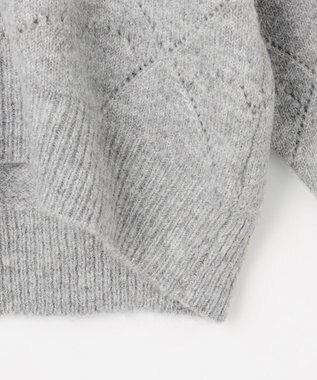 Feroux ハート柄ニット プルオーバー ライトグレー系