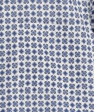 JOSEPH ABBOUD 【キングサイズ・綿100％・JAPANファブリック】パナマボイルプリント 半袖シャツ ネイビー系5