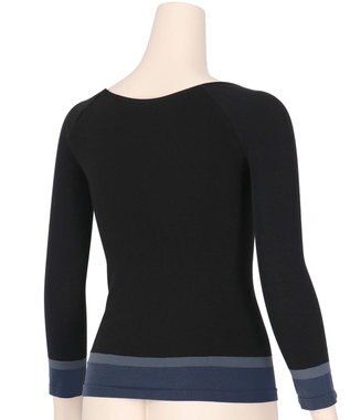 WACOAL あったかインナー よく伸びる生地 袖丈調節可能(7分袖~9分袖) 保温性(身生地) 9分袖 長袖 【360°ラクストレッチ】 レディース CLD371 /ワコール ダークブラウン