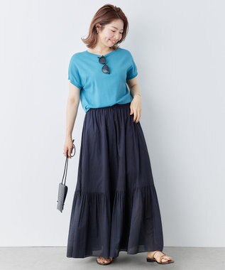 UNFILO 【新色追加！/UVケア/接触冷感/抗菌防臭】スゴ機能 コンパクトニットＴ ターコイズブルー系