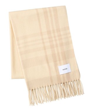 MOONBAT estaa とろーりストール ナチュラルチェック／手洗い可