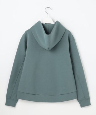 J.PRESS LADIES L ダンボール ジップアップ パーカー グレイッシュグリーン系