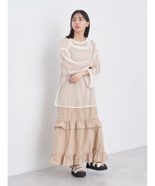 earth music&ecology メッシュチュニック Off White