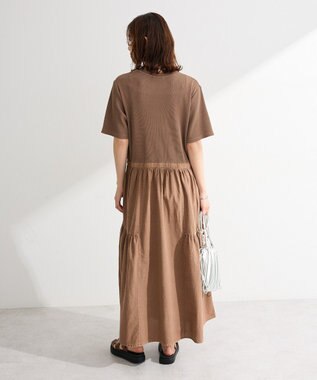 Green Parks ドロストピグメントドッキングワンピース Brown